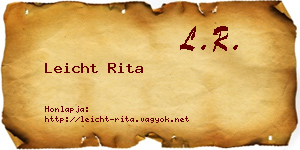 Leicht Rita névjegykártya